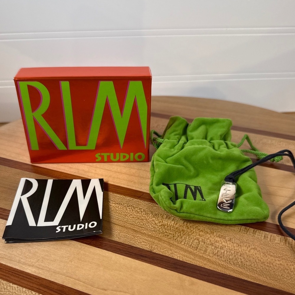 RLM STUDIO 925 Sterling Silver Pendant Necklace Black Cord‎